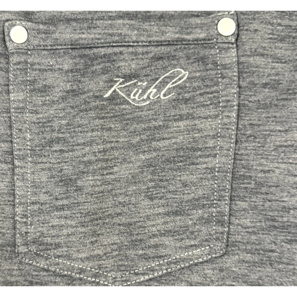 KUHL Mova Short Heather Gray Womens L Knit Stretch Pickleball  Logo Sporty Comfy - Picture 13 of 14